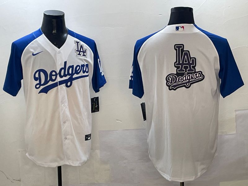 Men Los Angeles Dodgers Blank White blue Game 2025 Nike MLB Jersey style 30->los angeles dodgers->MLB Jersey